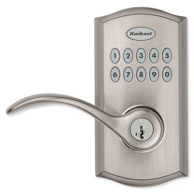 Kwikset SmartCode 955 Reversible Electronic Lever, Satin Nickel